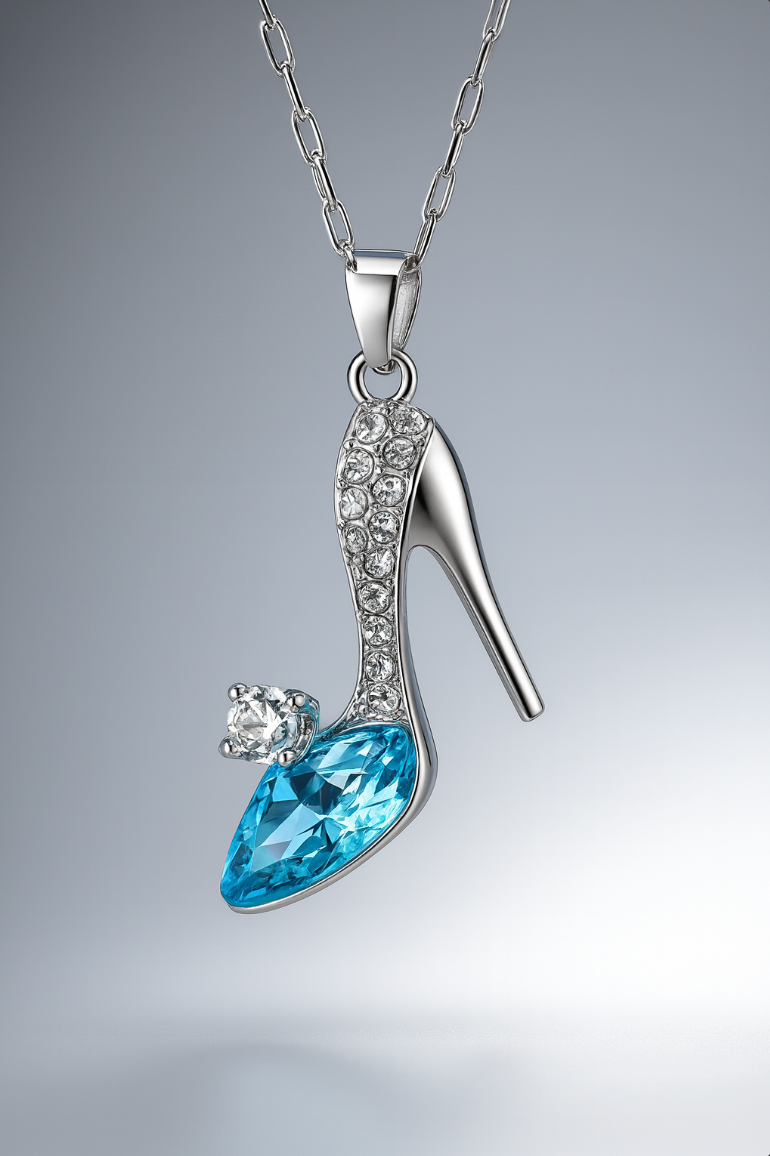 Midnight Crystal Shoe Pendant