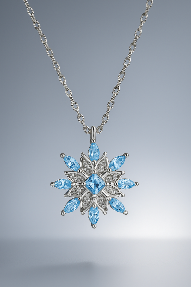 Northern Frost Crystal Necklace